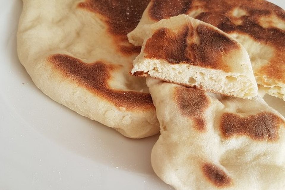 Naan - Fladenbrot aus der Pfanne