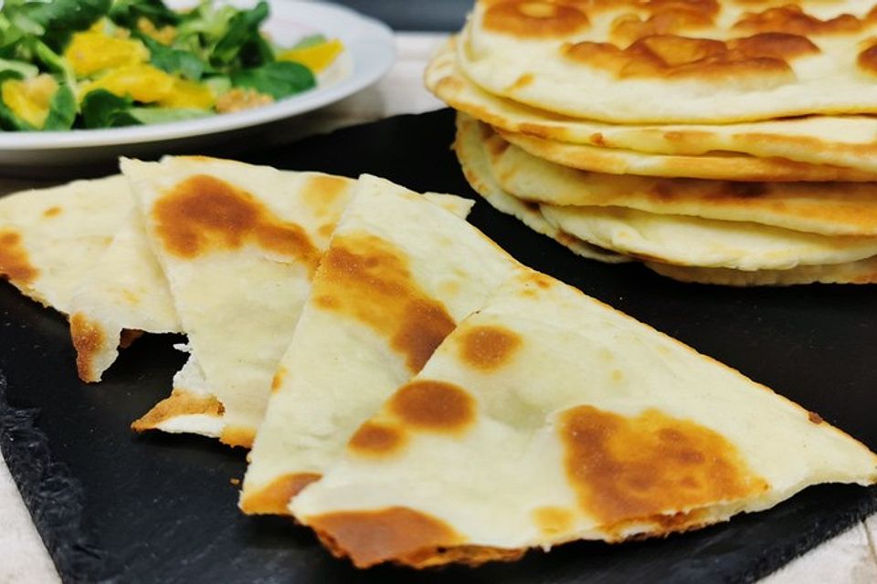 Naan - Fladenbrot aus der Pfanne