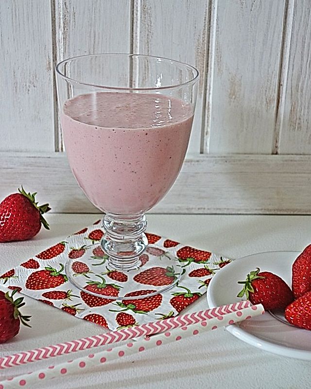 Leckerer Erdbeer-Milchshake