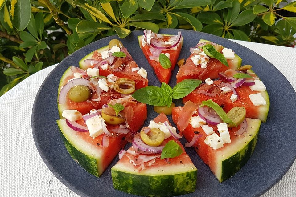 Wassermelonenpizza