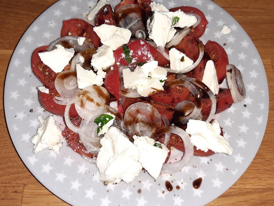 Tomatensalat mit Feta und Schinken von Cathi75| Chefkoch