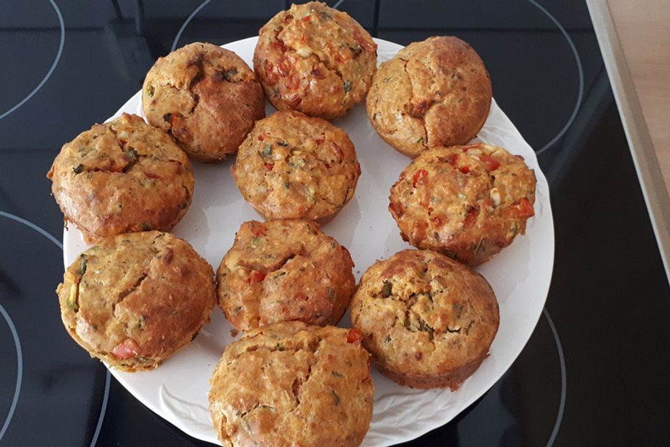 Vegetarische Pizza-Muffins