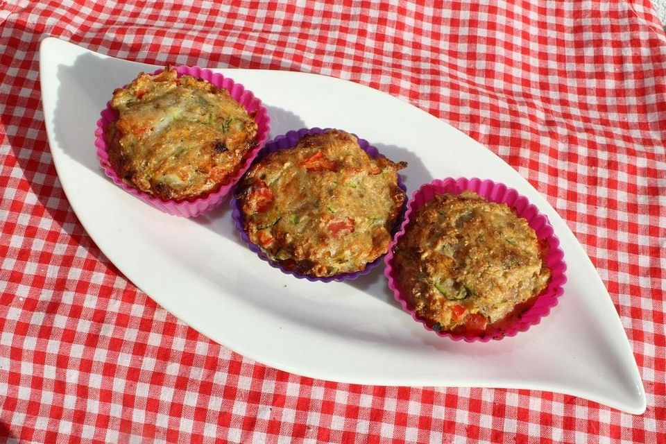 Vegetarische Pizza-Muffins