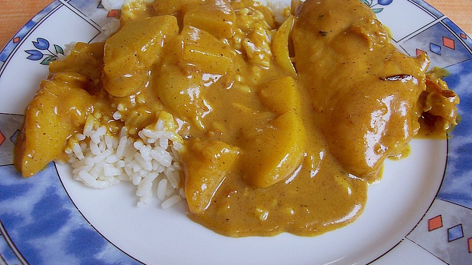 Hähnchenbrustfilets mit Ananas-Curry-Sauce von hemet-nisut-weret