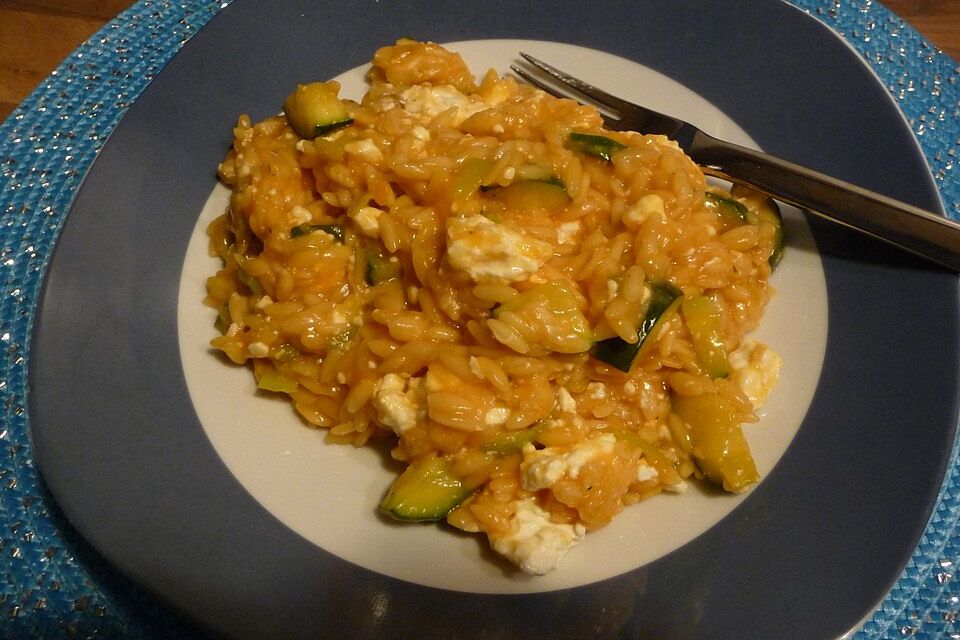 Kritharaki-Feta-Pfanne