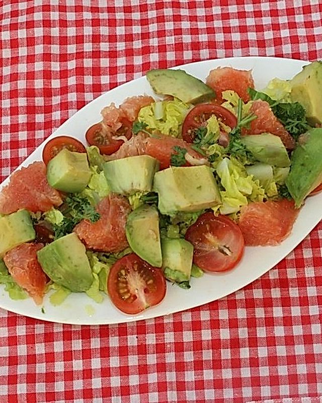 Eichblattsalat mit Avocado