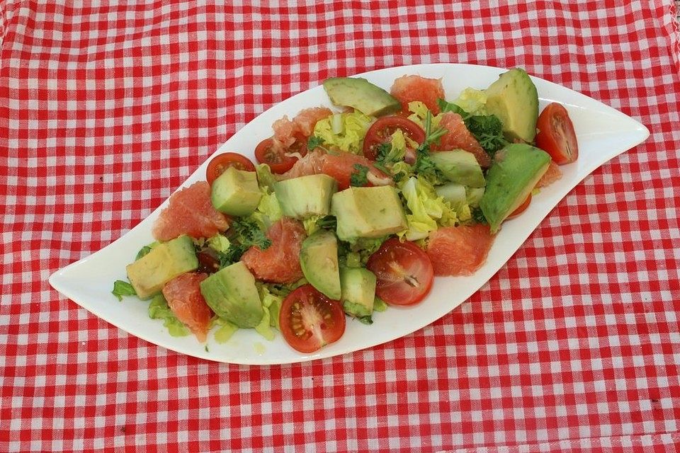 Eichblattsalat mit Avocado