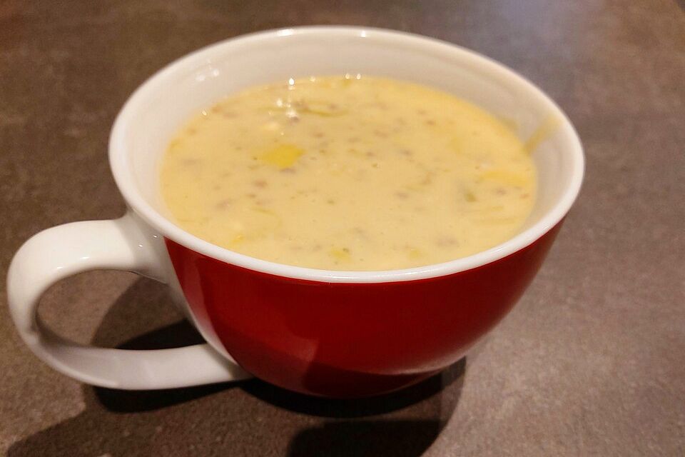 Vegetarische Lauch-Käse-Suppe