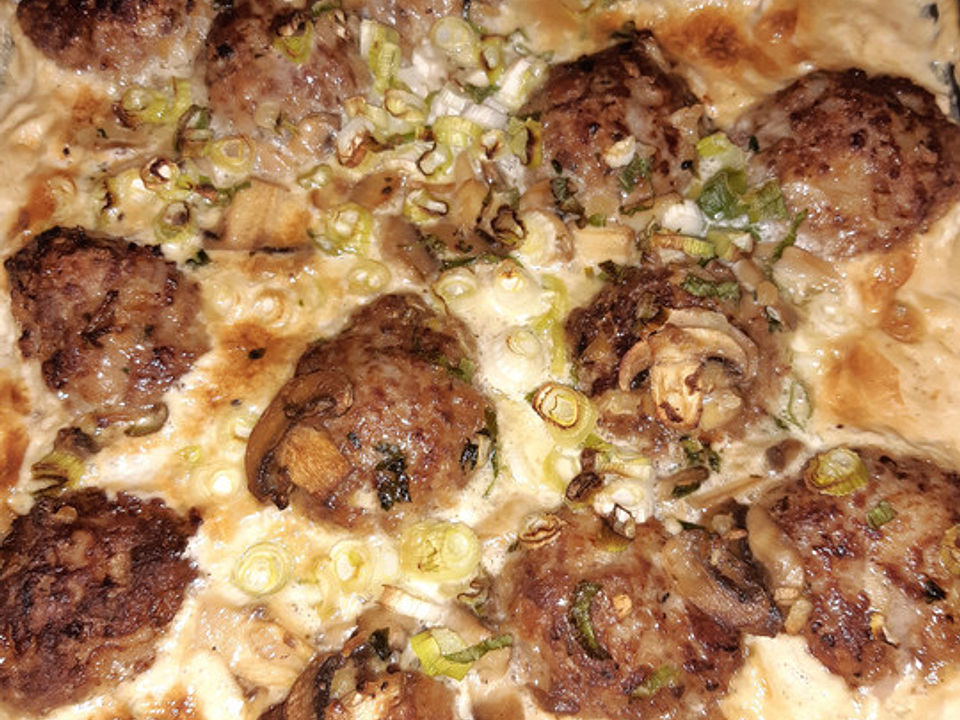 Ofenbouletten mit Champignonrahmsauce von Bierkoenig2006| Chefkoch