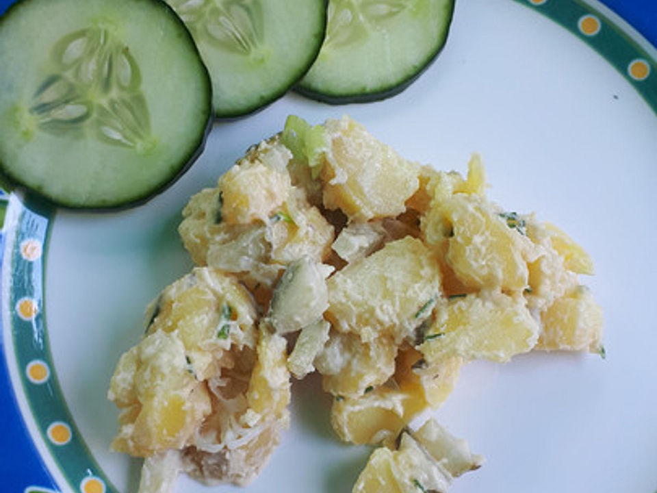 Veganer Kartoffelsalat mit Cashewmus und Gurkenwasser von mirabelle098 Chefkoch
