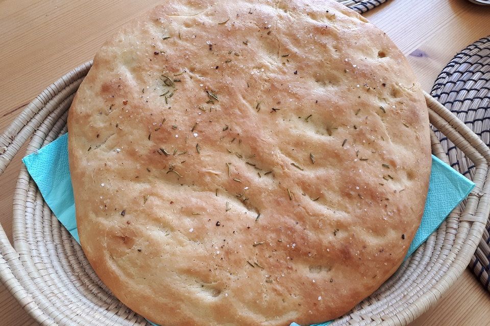 Focaccia mit Joghurt-Hefeteig