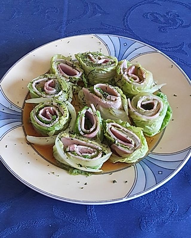 Salat - Schinken - Röllchen