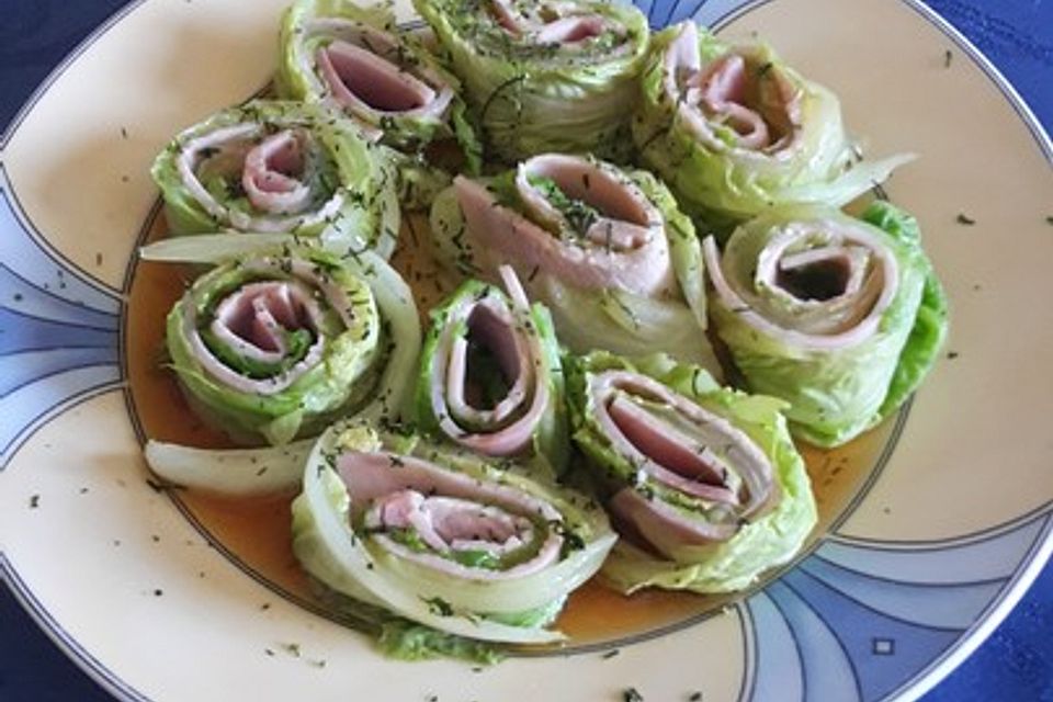 Salat - Schinken - Röllchen