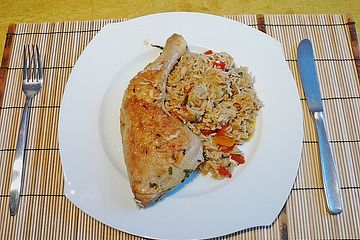 Peruanischer Huhn - Reis - Eintopf