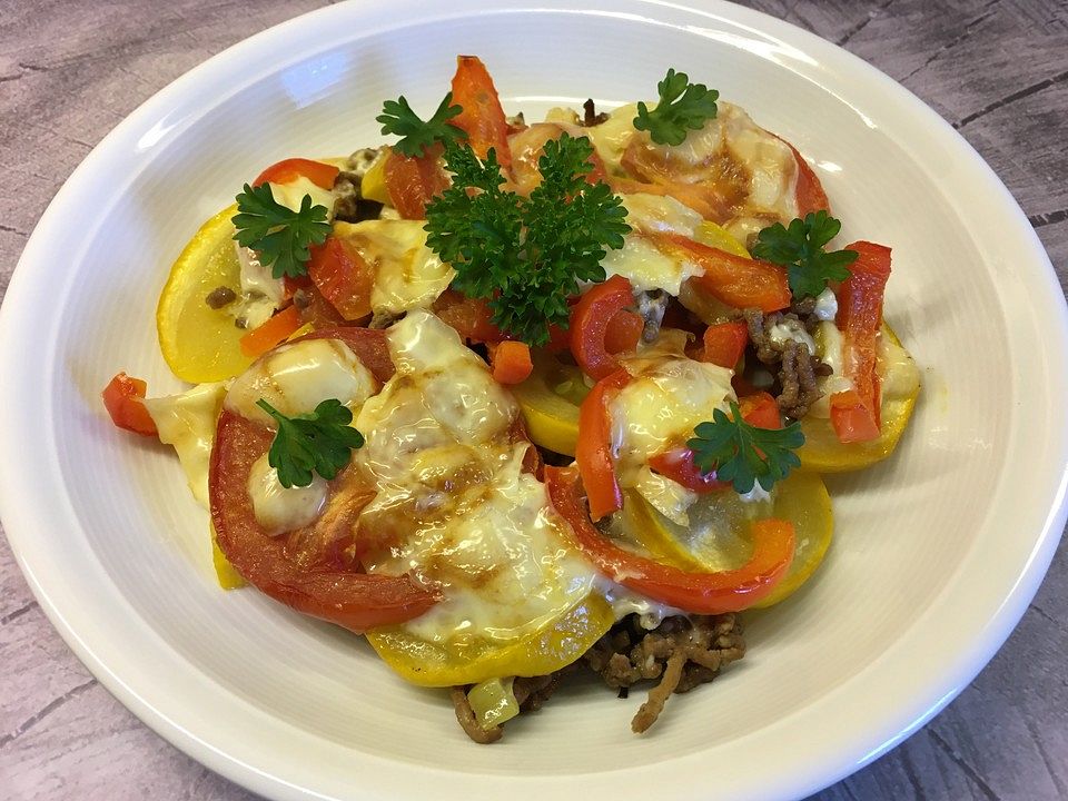 Hackauflauf mit Paprika und Zucchini von Evi63| Chefkoch