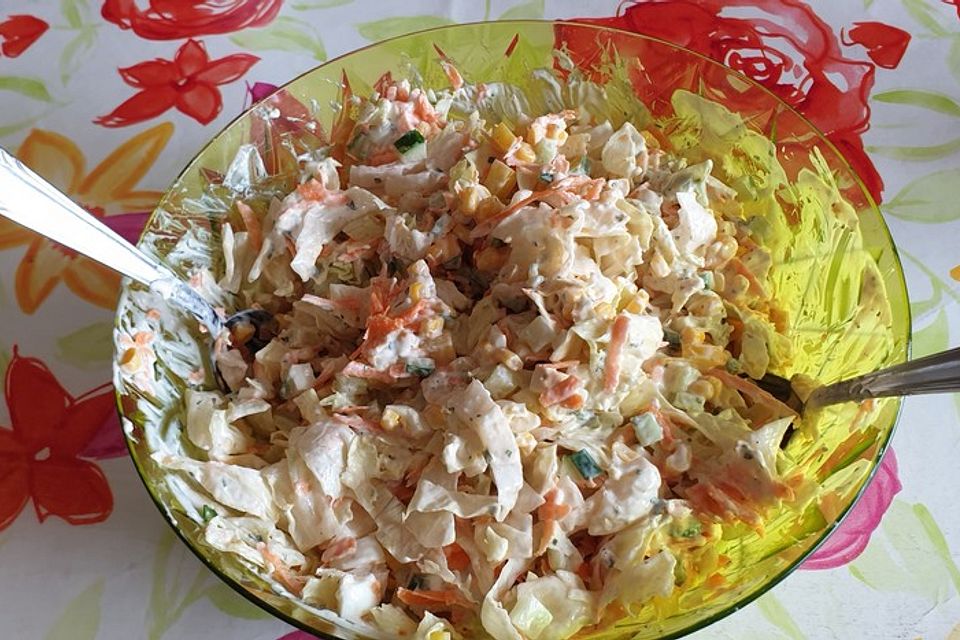 Sweetys Schichtsalat - Übernachtsalat grün-gelb-rot