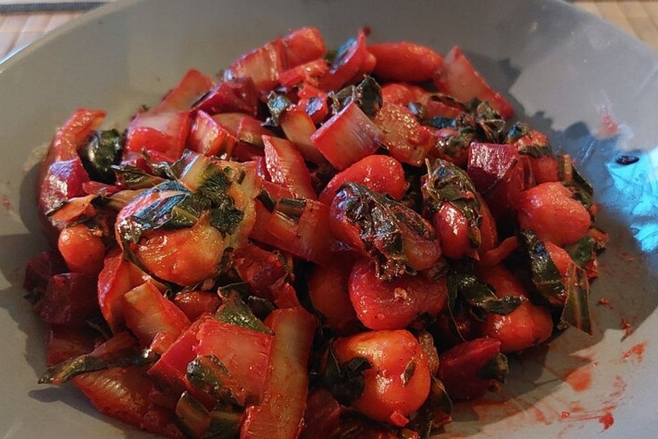 Gnocchi mit Rote Bete und Mangold