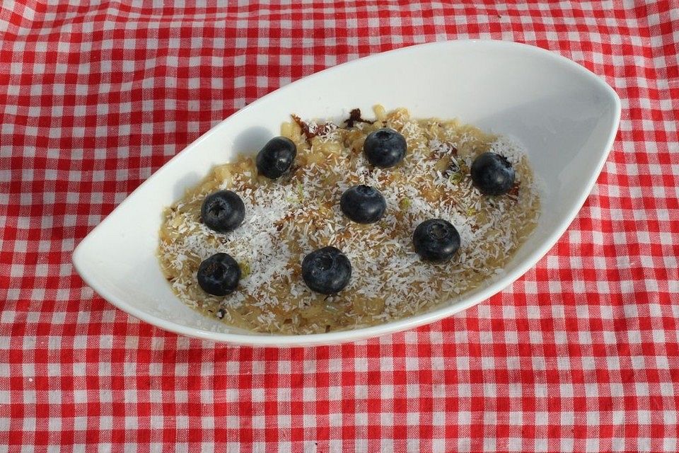 Kokosreis mit Blaubeeren à la Gabi