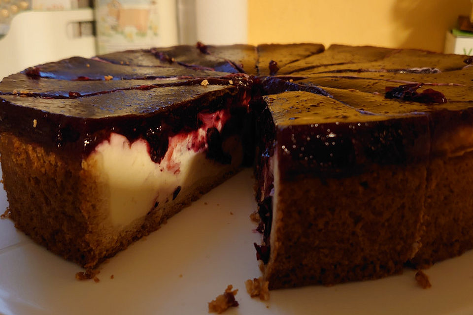 Blaubeer-Schmand-Pudding-Kuchen