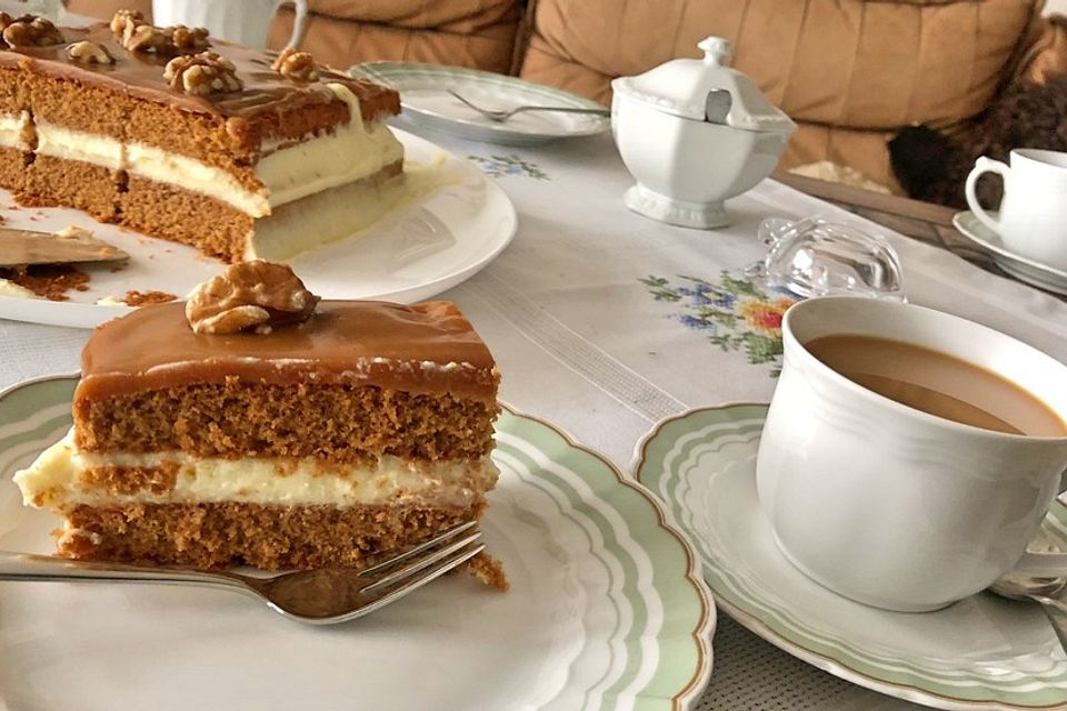 Polnischer Karamellkuchen "ciasto krówka" - Variante I