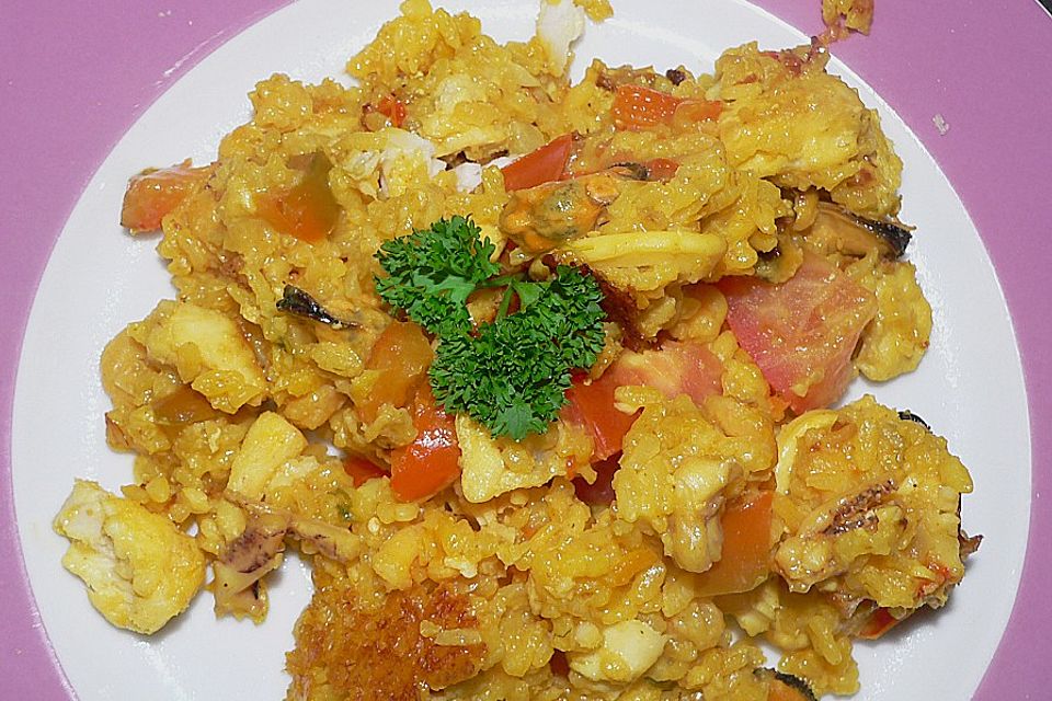 Meeresfrüchte - Paella