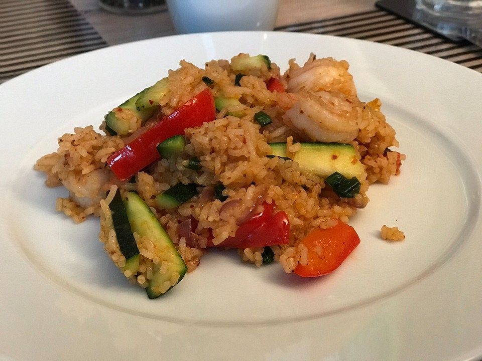 KimchiBratreis mit Scampi und Paprika von sandsondy Chefkoch