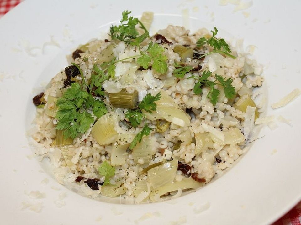 Graupenrisotto mit Fenchel und getrockneten Tomaten von ...