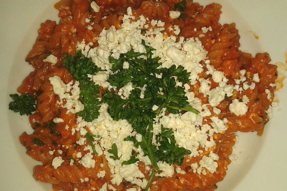 One Pot Nudeln mit Feta