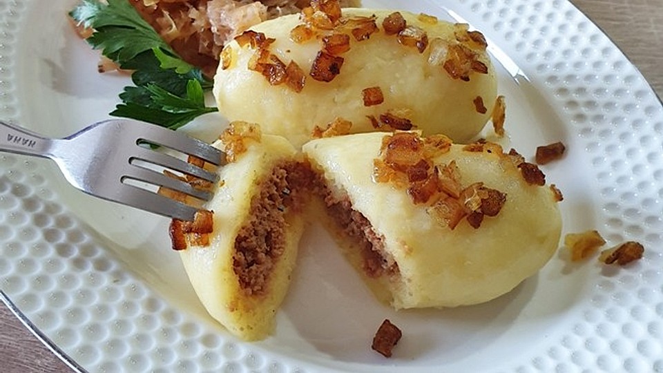 Schlesische Kartoffelklosse Mit Traditioneller Fleischfullung Von Agiagi2 Chefkoch
