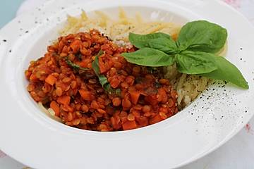 Rote Linsen-Bolognese