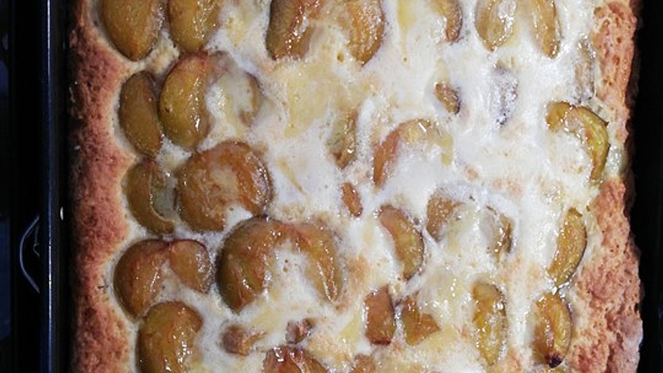 Mirabellenkuchen Mit Quarkolteig Und Sahneguss Von He Fe Chefkoch 