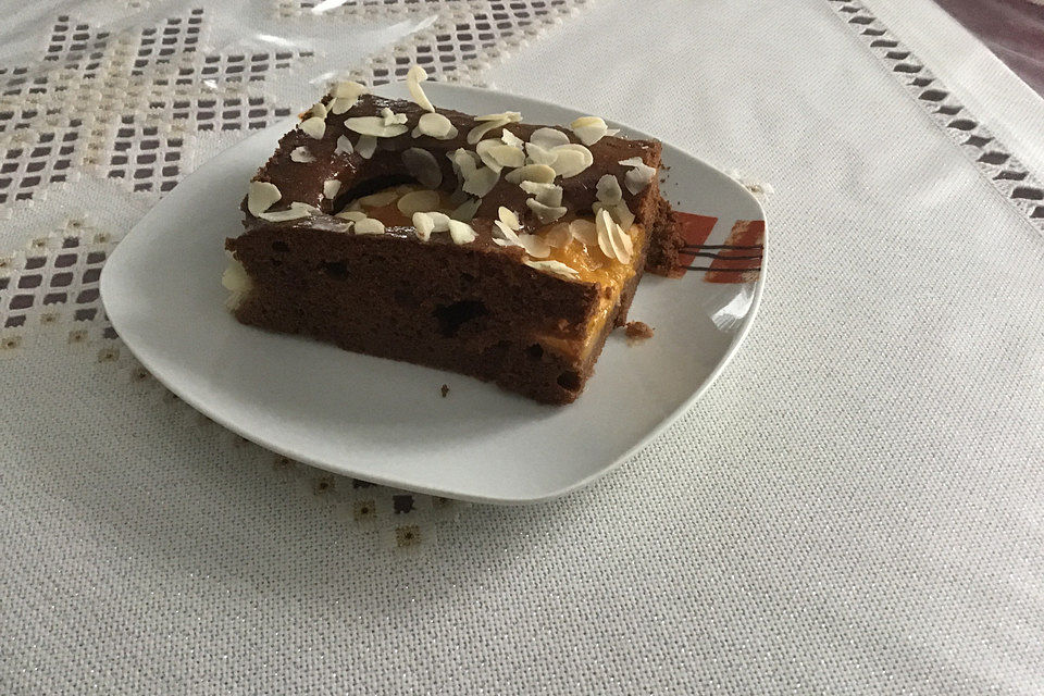 Schoko-Pfirsich-Kuchen