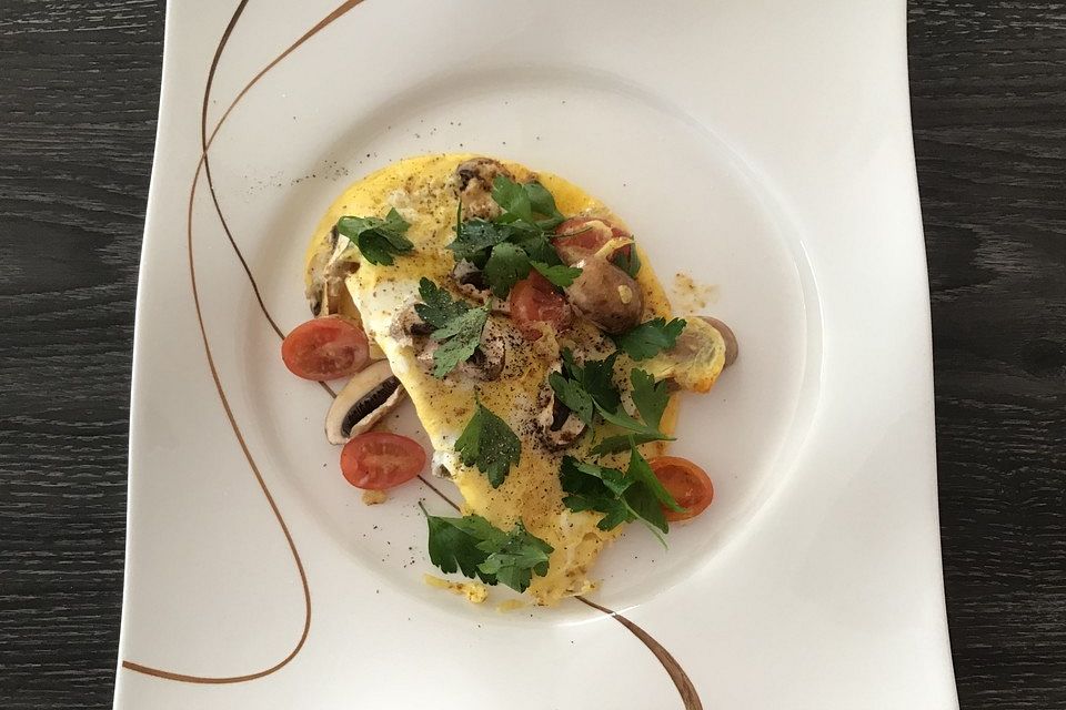 Feines Omelette mit Ras El Hanout