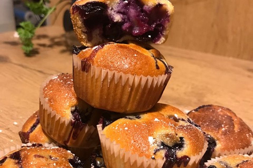 Saftige Blaubeer-Zitronen-Muffins