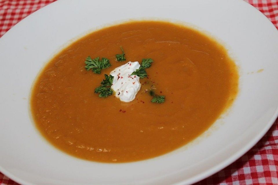 Süßkartoffelsuppe einfach, schnell und lecker