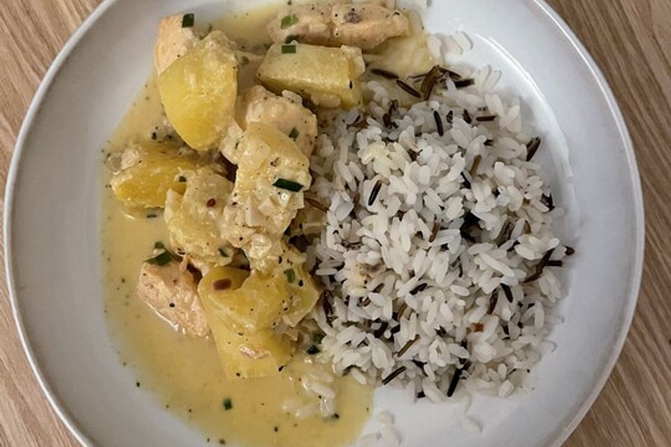 Lachs-Ananas-Curry