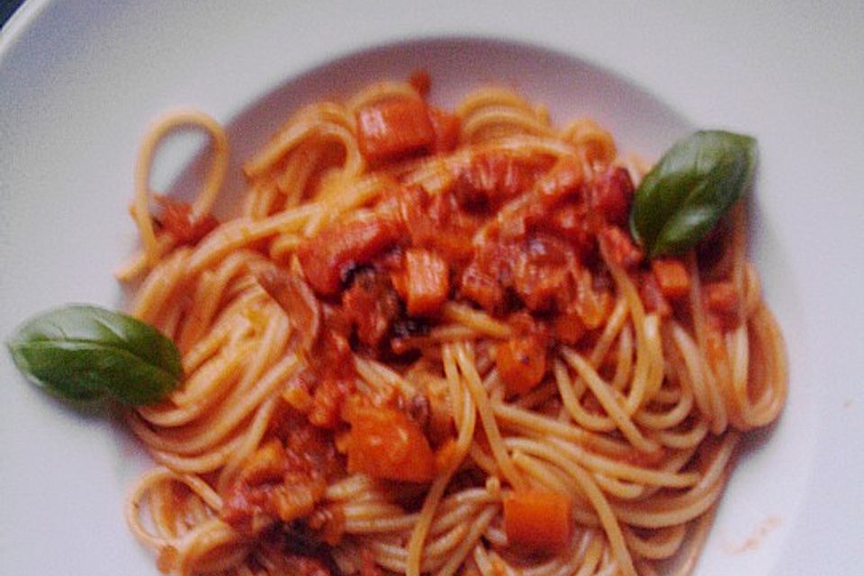 Pasta mit Steinpilzen und Pancetta