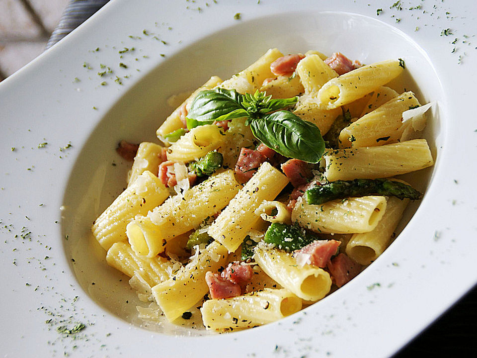 Pasta Mit Grunem Spargel Schinken Von Thomas Bruno Chefkoch