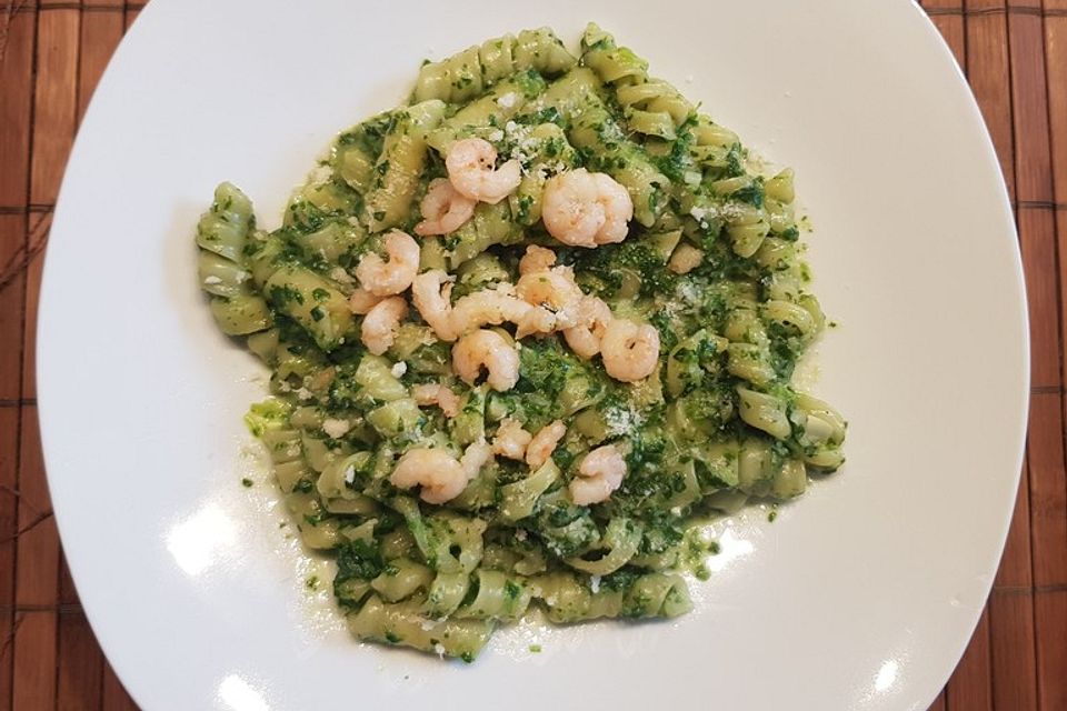 One Pot Pasta mit Blattspinat One Pot Pasta mit Blattspinat