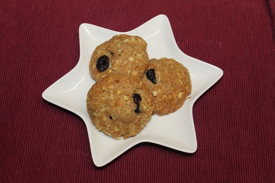 Cranberry-Mandel-Cookies mit weißer Schokolade