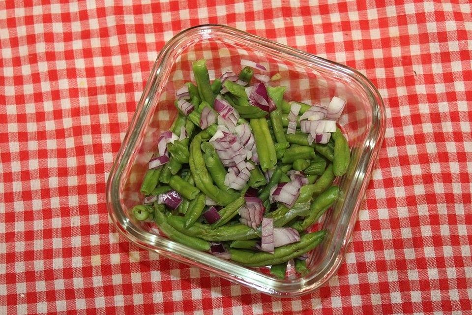 Bohnensalat, einfach Bohnensalat, einfach