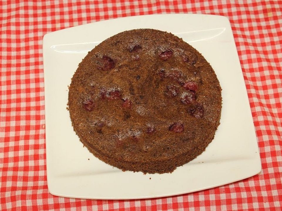 Schokoladenkuchen vom Blech mit Äpfeln oder Himbeeren von Stinker1301 ...