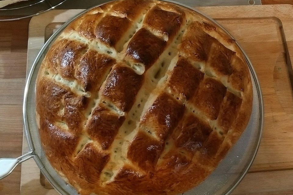 Schwäbischer Butterkuchen oder Mürbes Hefebrot