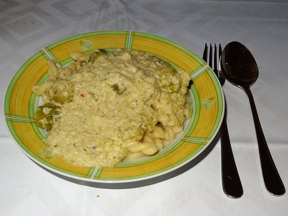 Gemelli mit Rosenkohl-Käse-Sauce à la Didi von dieterfreundt| Chefkoch