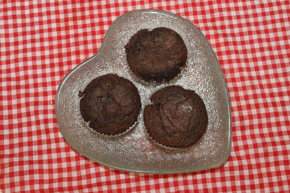 Vollwert Schoko-Bananen-Dattel-Muffins