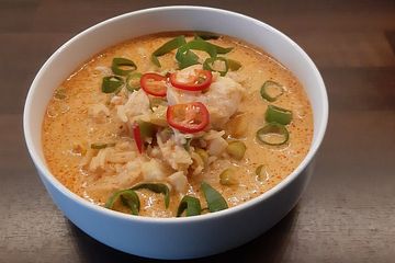 Garnelen-Currysuppe mit Reis