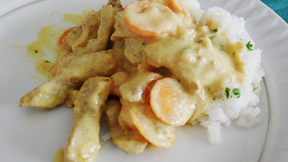 Curryfleisch mit Reis von Katzenaugen