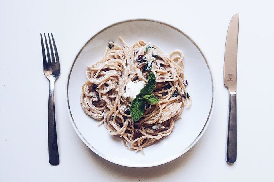 Ricotta-Pasta mit Minze