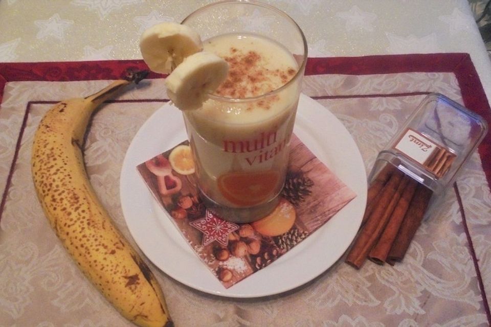 Winterlicher Bananen-Drink