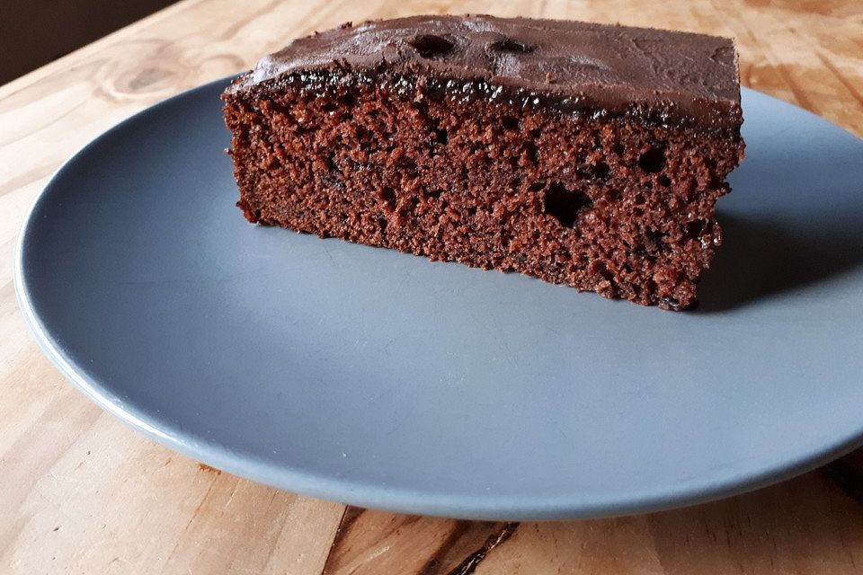 Schokoblechkuchen mit Zimt (ohne Butter, ohne Eier)